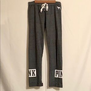 Pink Victoria Secret Logo Pants Size Medium